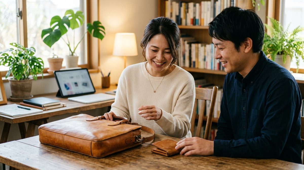 ヌメ革製品の経年変化と手入れ