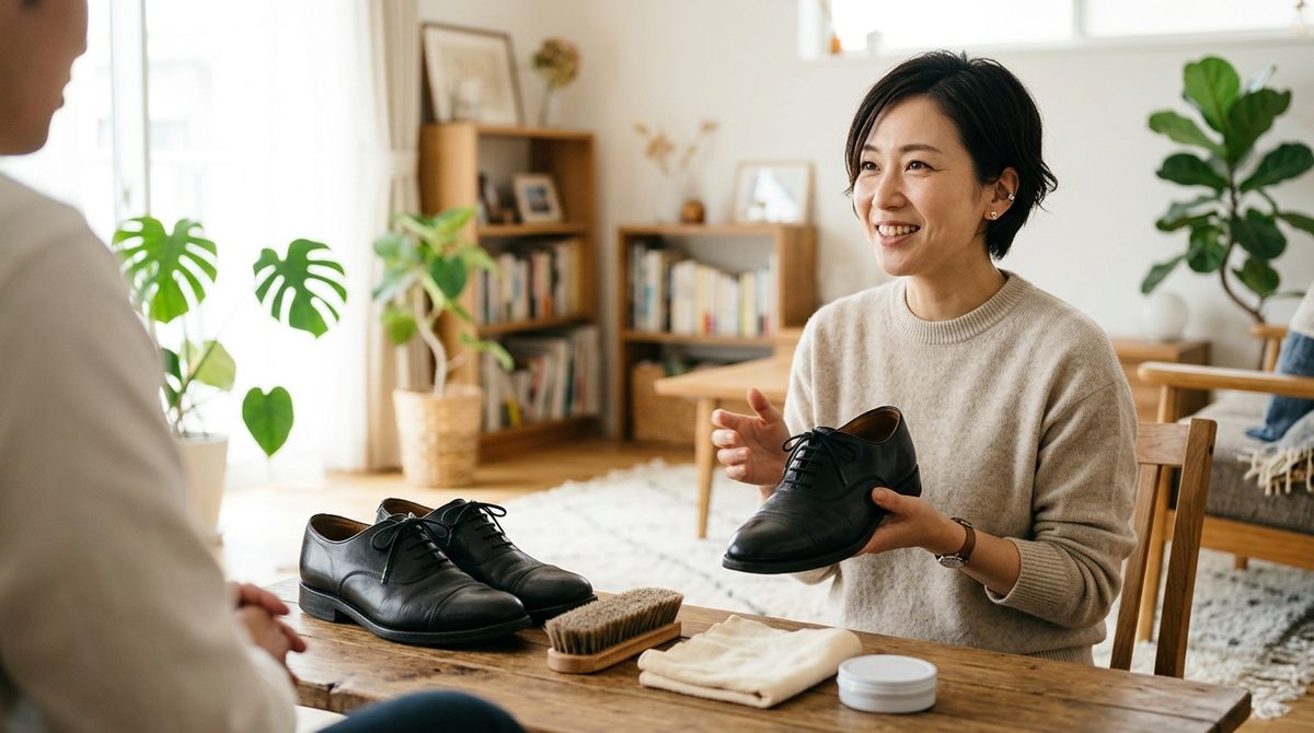 スエードスニーカーと靴用ブラシの手入れ